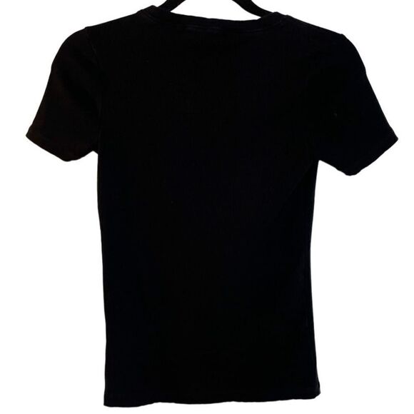 DownEast Thick Ribbed Short Sleeve Casual Shirt Black Small - Picture 2 of 5